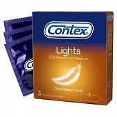 Презервативы Contex Lights латексные с силиконовой смазкой особенно тонкие 3шт