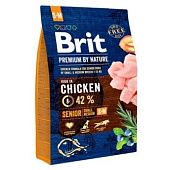 Корм сухой Brit Premium с курицей для пожилых собак мелких и средних пород 3кг